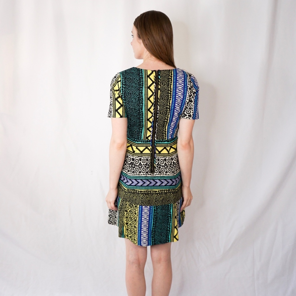 Plenty Tracy Reese Mixed Print Fit Flare Dress 390 - Picture 4 of 8